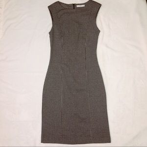 Mango suit black white plaid dress structure